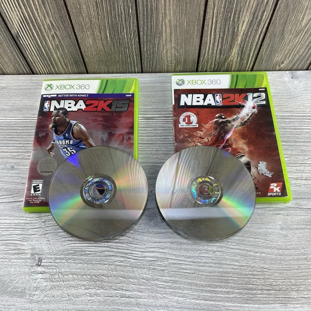 Xbox 360 Games Lot Of 2  NBA2K12 NBA2K15 Sports Games